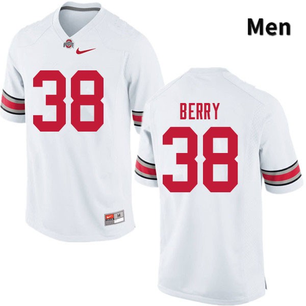 Ohio State Buckeyes Rashod Berry Men's #38 White Authentic Stitched College Football Jersey